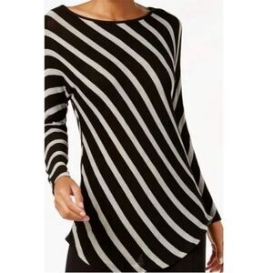 INC Interna Concepts Striped Tunic Dolman Blouse